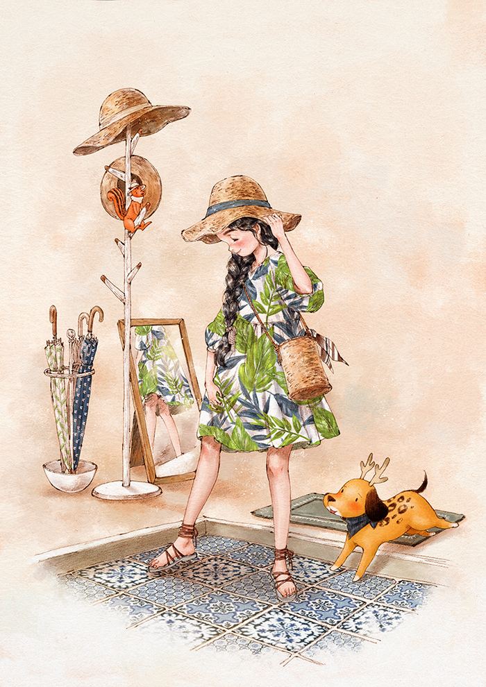 插画师 aeppol 的《森林女孩日记》 - 堆糖,美图壁纸