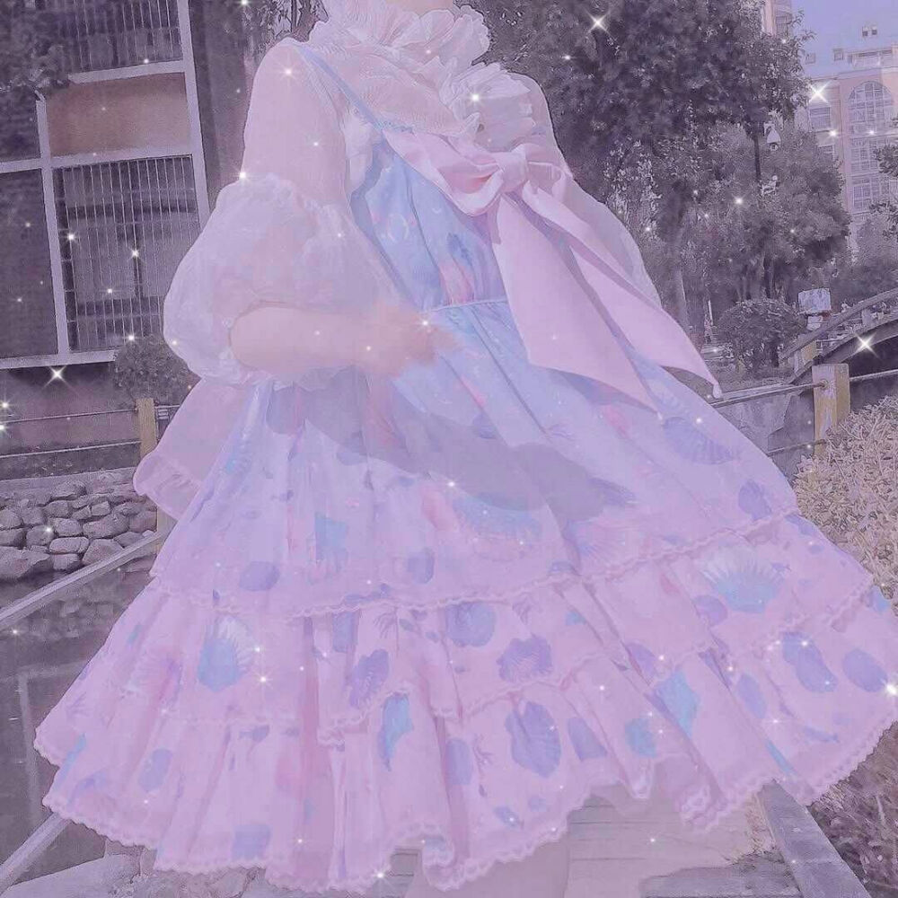 唯美仙气纱裙头像紫色图片