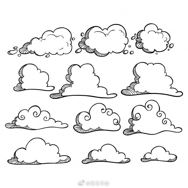 云的简笔画步骤图片
