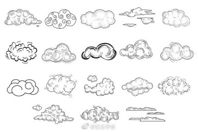 云朵画法 手绘图片
