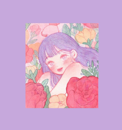 自于韩国的插画师( ins:fommy__y )的彩铅插画作品.