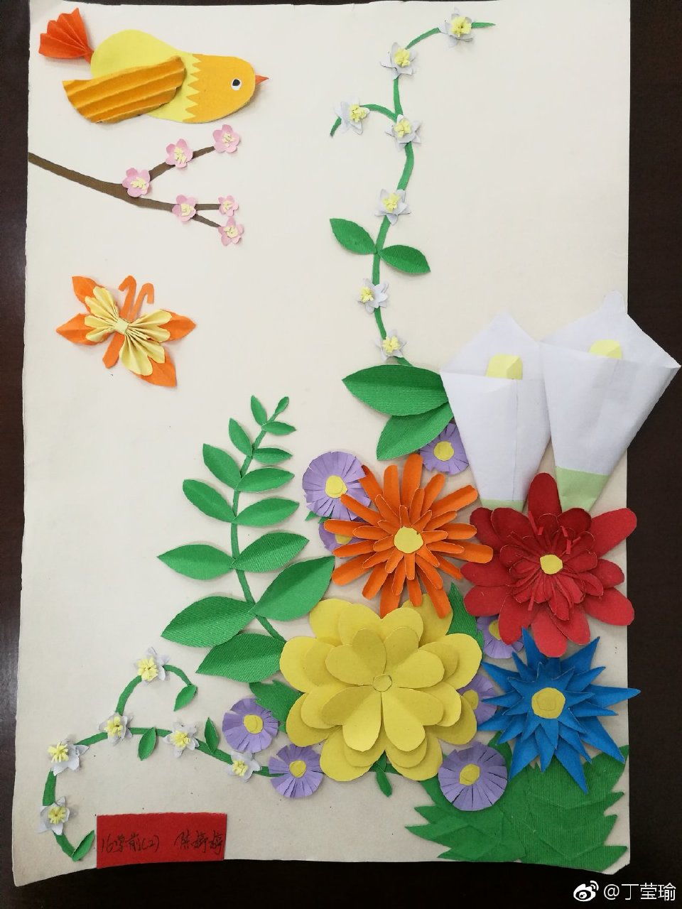 纸浮雕花卉作品图片图片