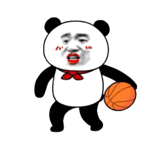 熊猫头打篮球 gif 动图表情包