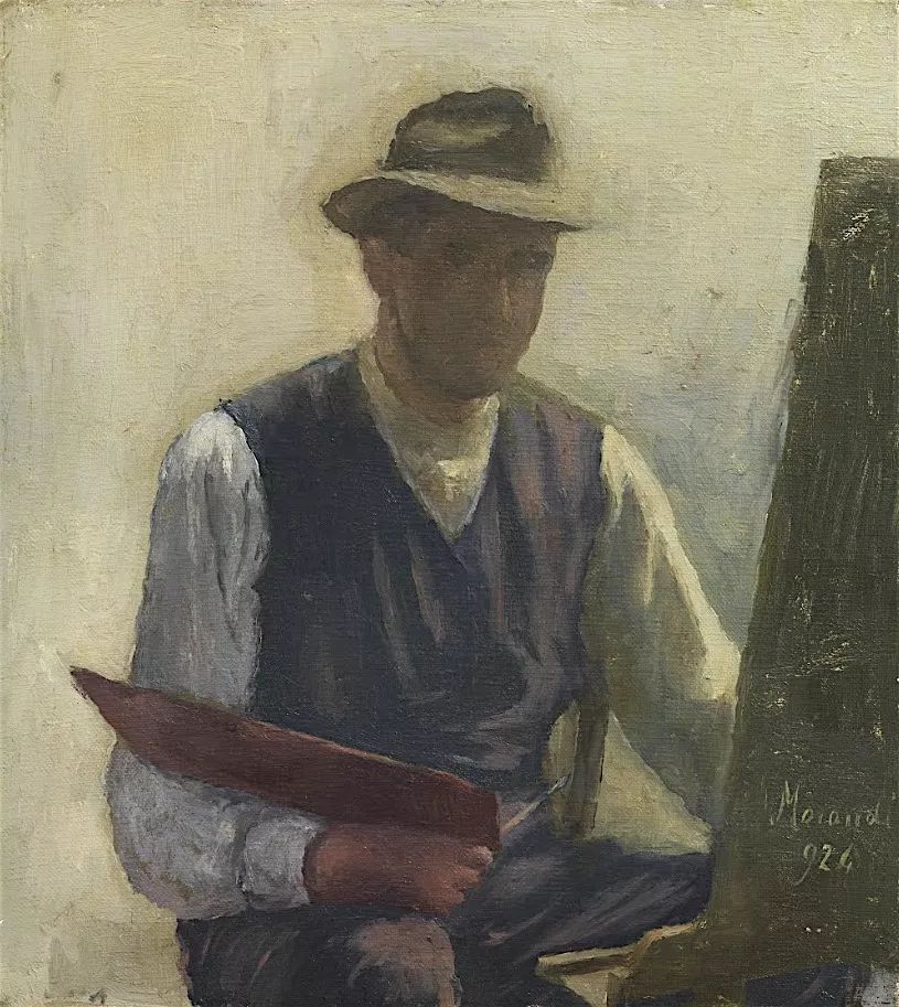 《自画像》 莫兰迪 1924 年
