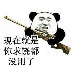 射击熊猫人表情包图片