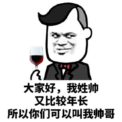 我是帅哥文字表情包图片