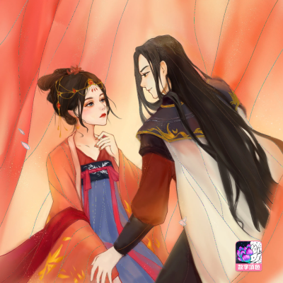 古风绘画 双人