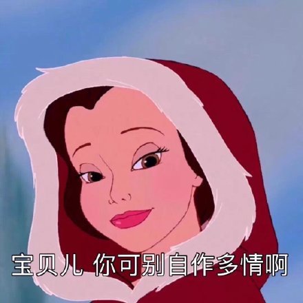 宝贝儿 你可别自作多情啊(迪士尼公主表情包)