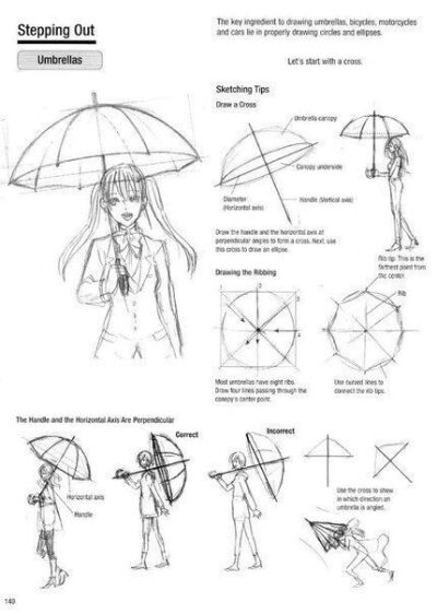 握着伞的手怎么画图片