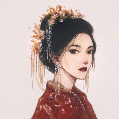 迪士尼公主胶片插画头像.