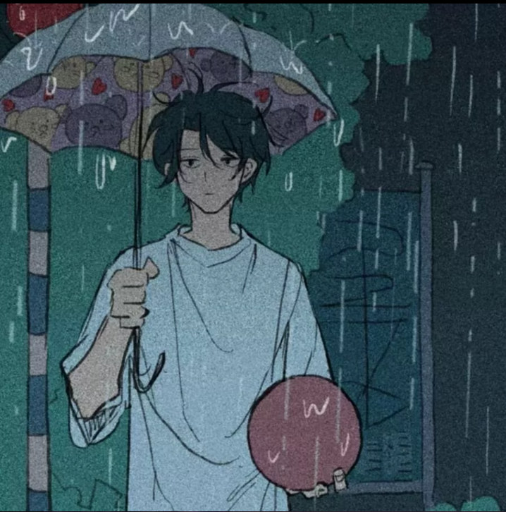 雨伞男生头像