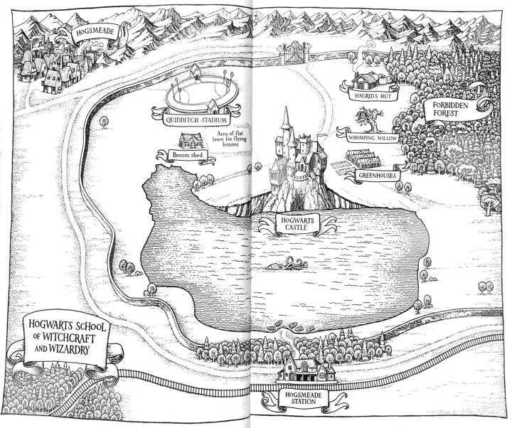 霍格沃茨内部地图图片