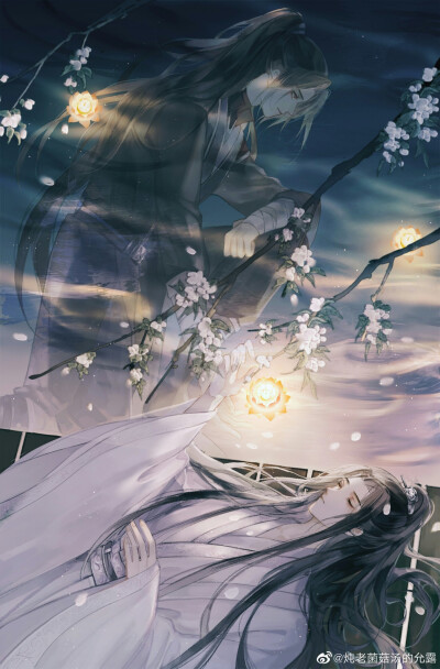 二哈和他的白猫师尊# #男生头像# #古风# 微博画师:允露