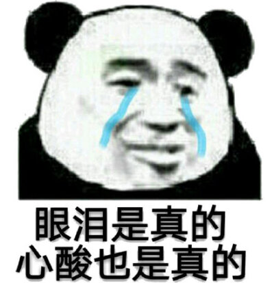假哭熊猫头表情包图片