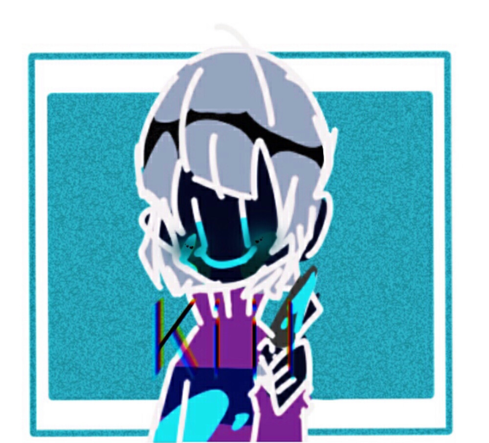 sans拿荧光棒叉chara,sans的蓝色荧光棒 是蓝莓和chara