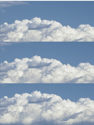 云朵壁纸三格图片