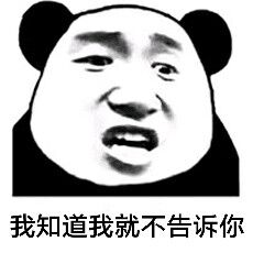 我知道我就不告诉你(熊猫头斗图表情包)