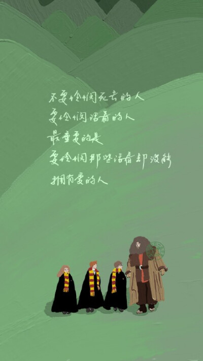 哈利波特 手写壁纸(转自微博)
