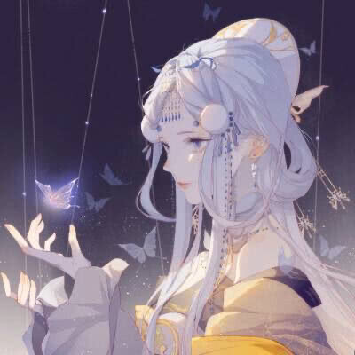 动漫女古风红发