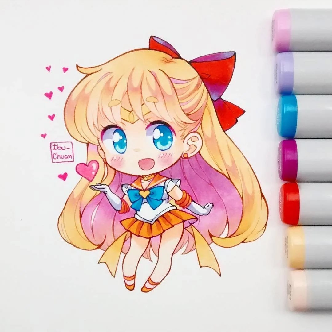 马克笔临摹素材画师ibu chan