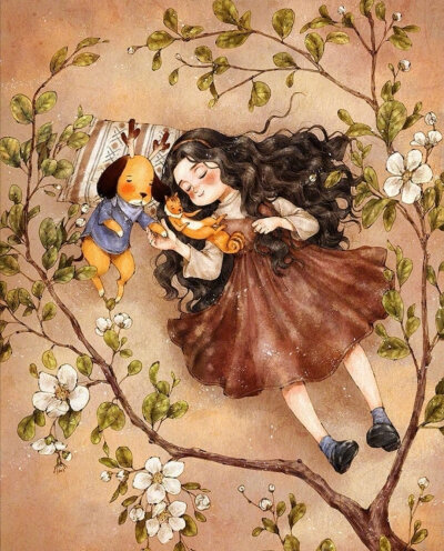 静谧少女,作者:韩国插画师 aeppol