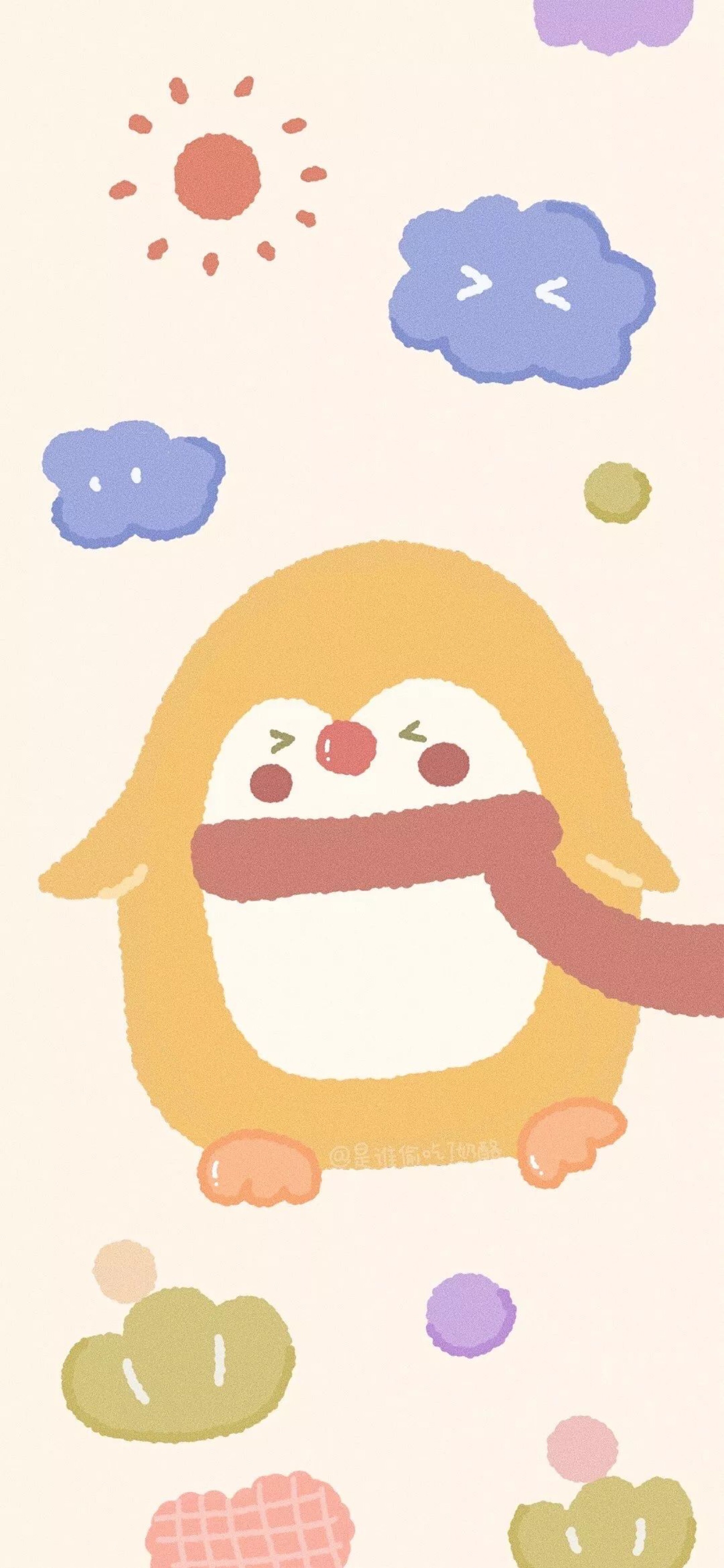 甜甜可爱的情侣简约卡通壁纸来了