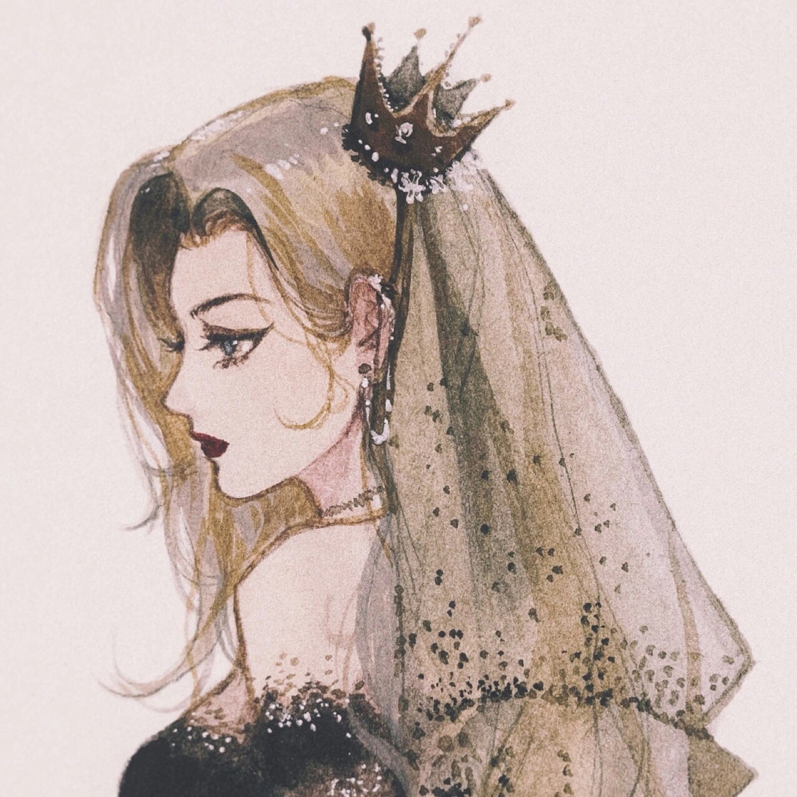 迪士尼公主头像 婚纱系列