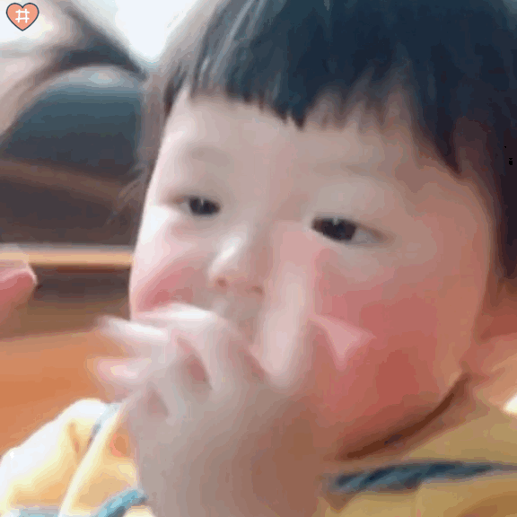 萌娃丸子妹表情包动图