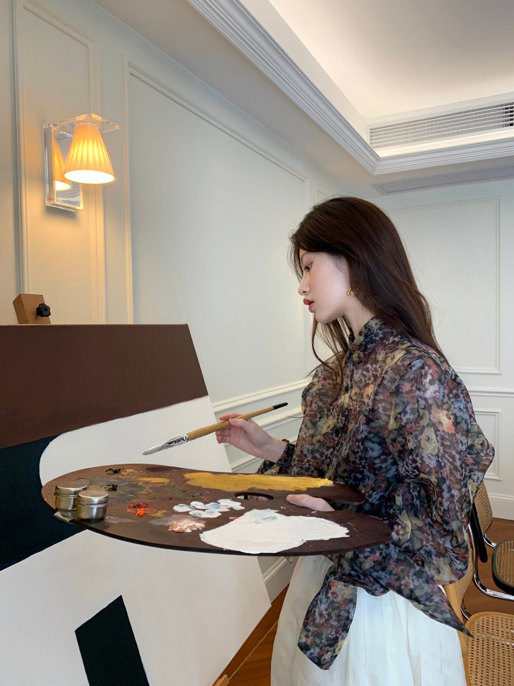 梁子玥越 网红 中国 穿搭 日常 壁纸 女头 头像 自拍 对镜拍 美女