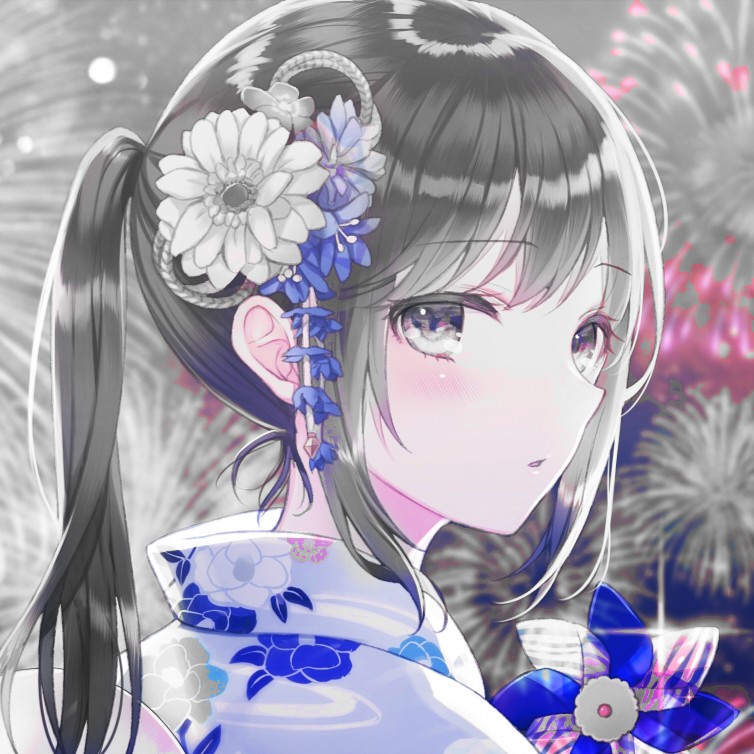 动漫头像女生头像黑白红眼舰娘