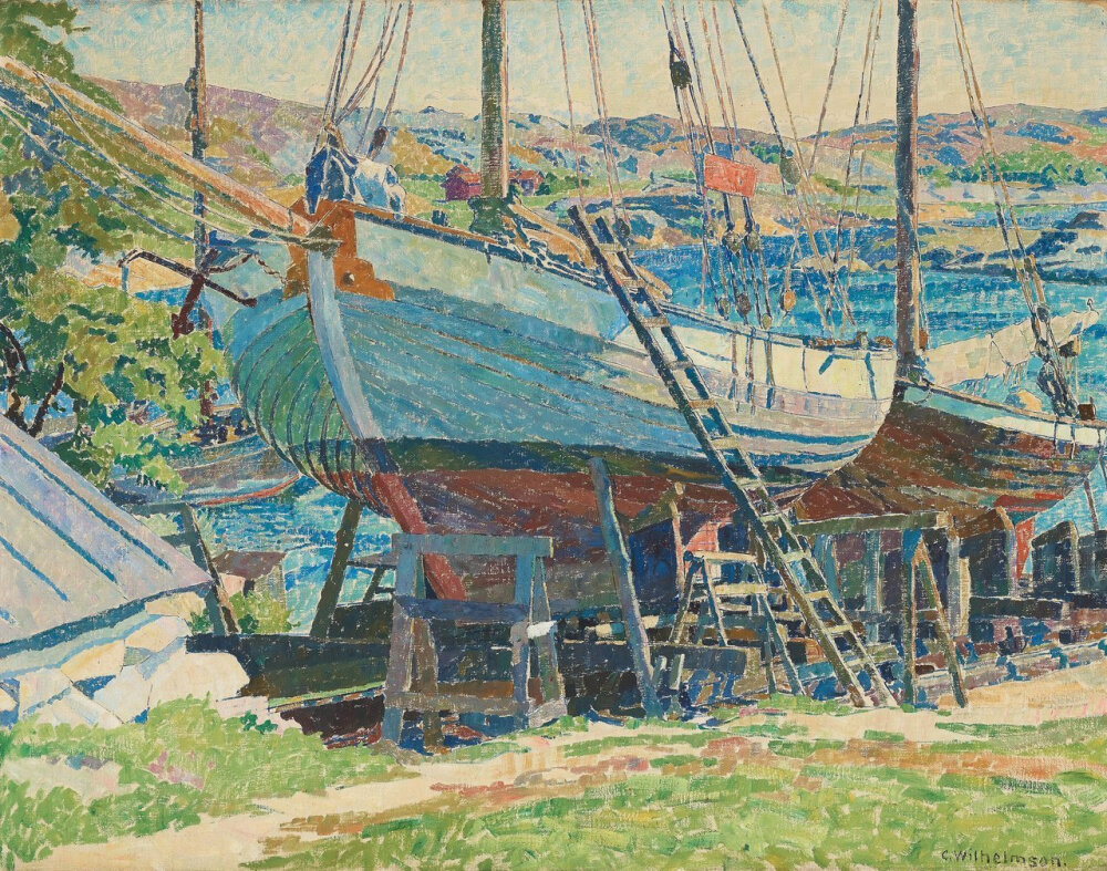 油画壁纸艺术家 :carl wilhelm wilhelmson (swedish,1866-1928)
