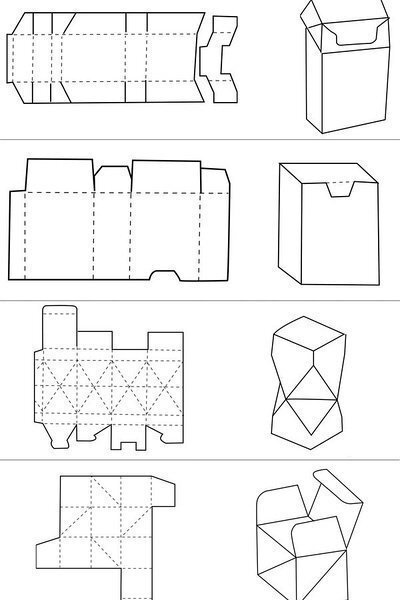 日式包装设计展开图图片