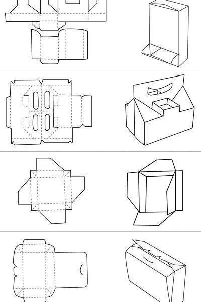 日式包装设计展开图图片