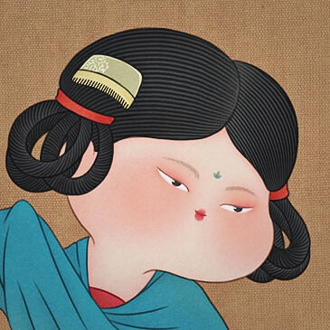 胖脸吉祥可爱插画头像壁纸