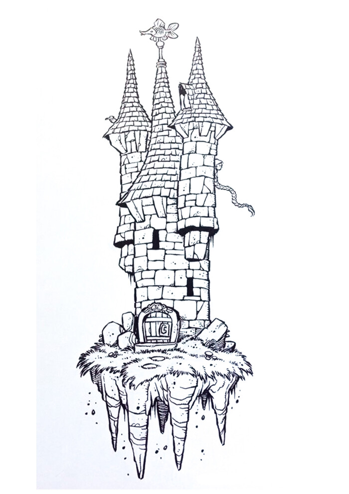 线描房子