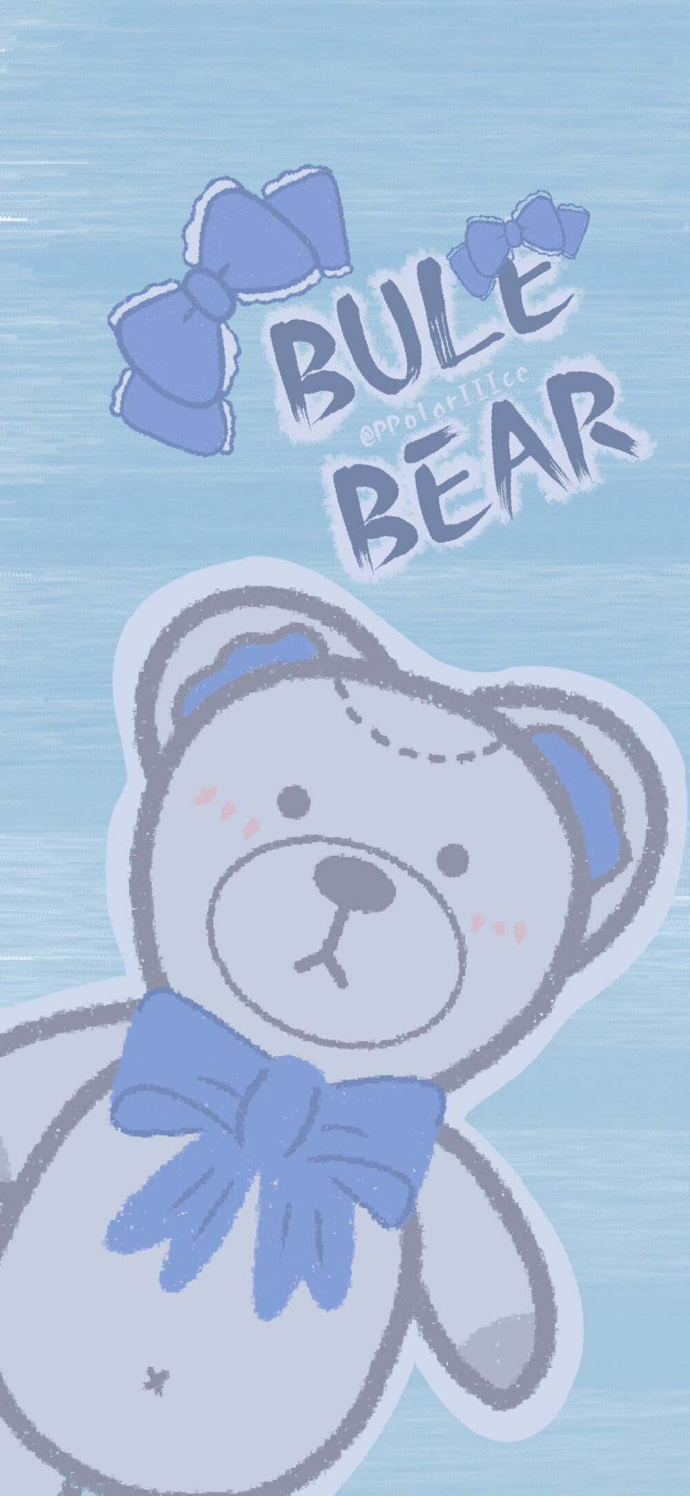 小熊壁纸可爱ins蓝色图片