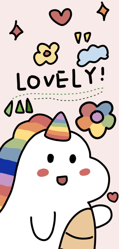 情侣壁纸/套图高清壁纸 可爱简约 插画手绘 少女心背景 锁屏纯色背景