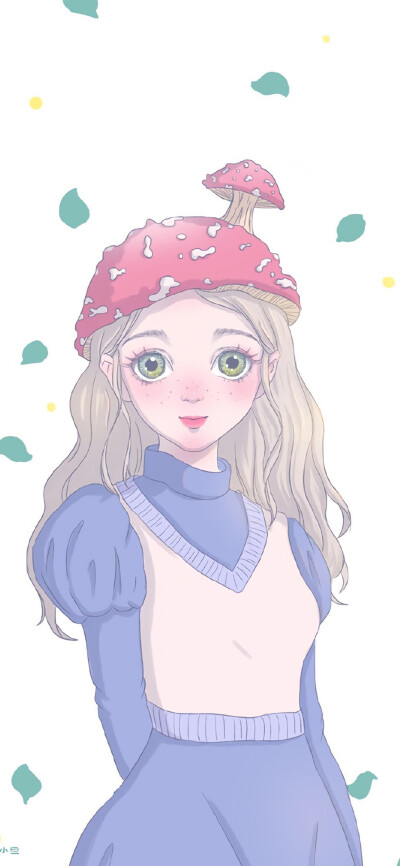 少女心壁纸高清壁纸 可爱简约 插画手绘 cr. @我是花小旦
