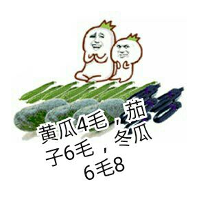 黄瓜4毛,茄子6毛,冬瓜6毛8