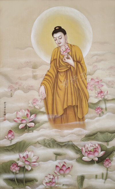 工笔画佛像