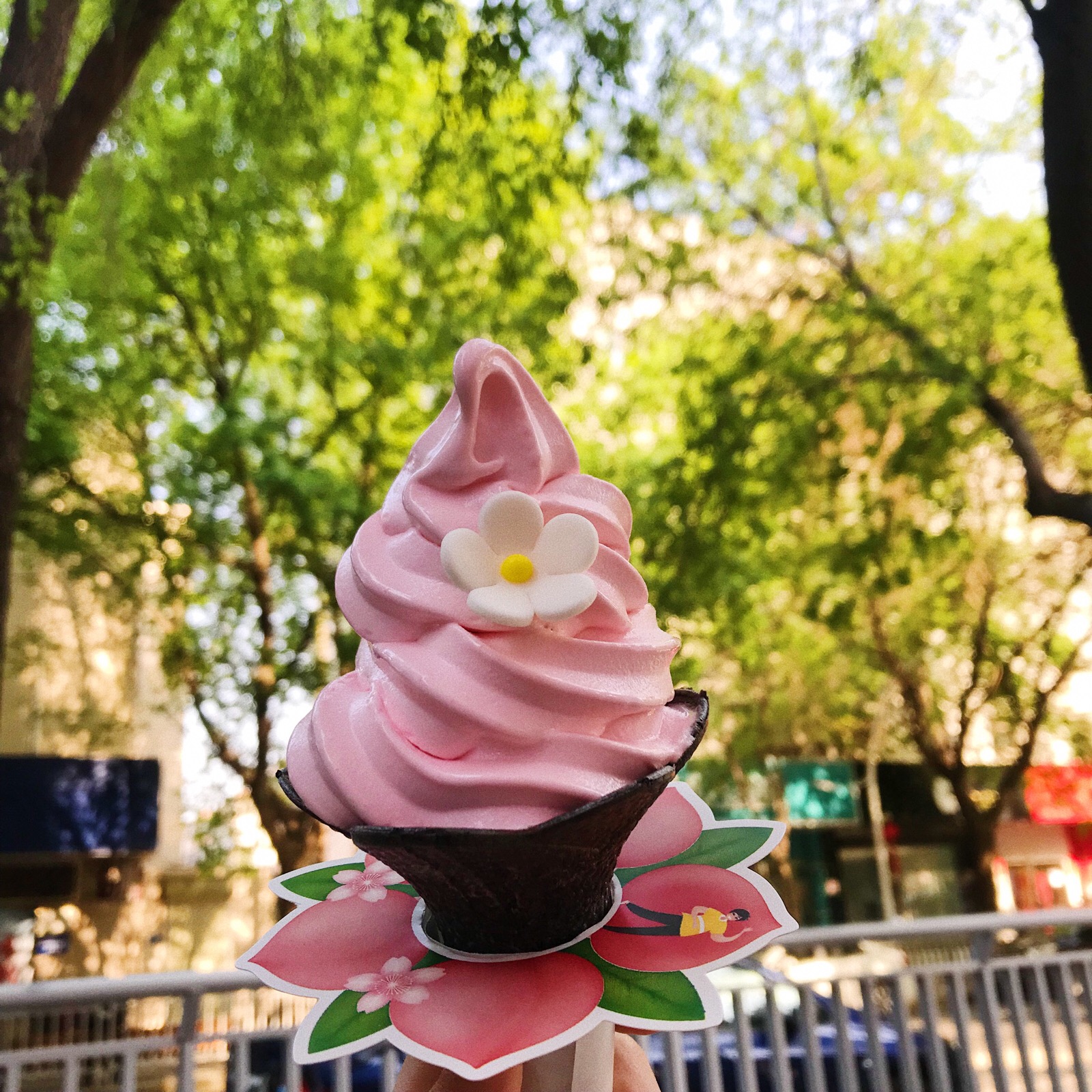 德克士白桃樱花冰淇淋(不是很推荐哦)
