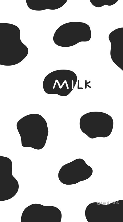 奶牛壁纸可爱 黑白图片