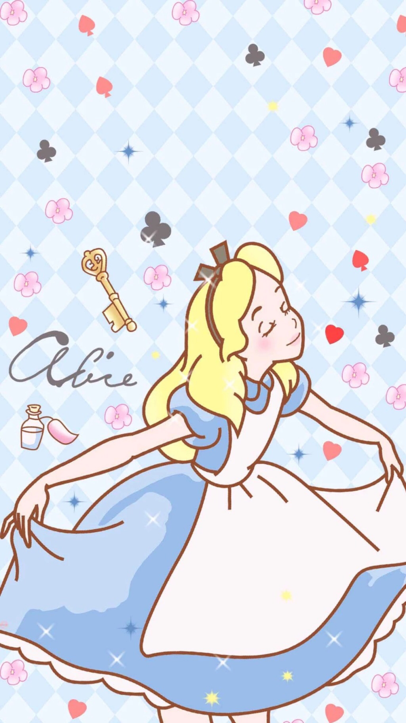 迪士尼公主喝奶茶壁纸图片