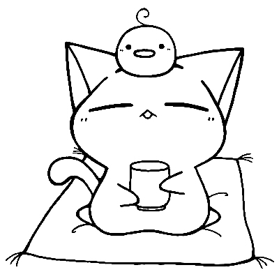 卡通,橡皮章,黑白画,线稿