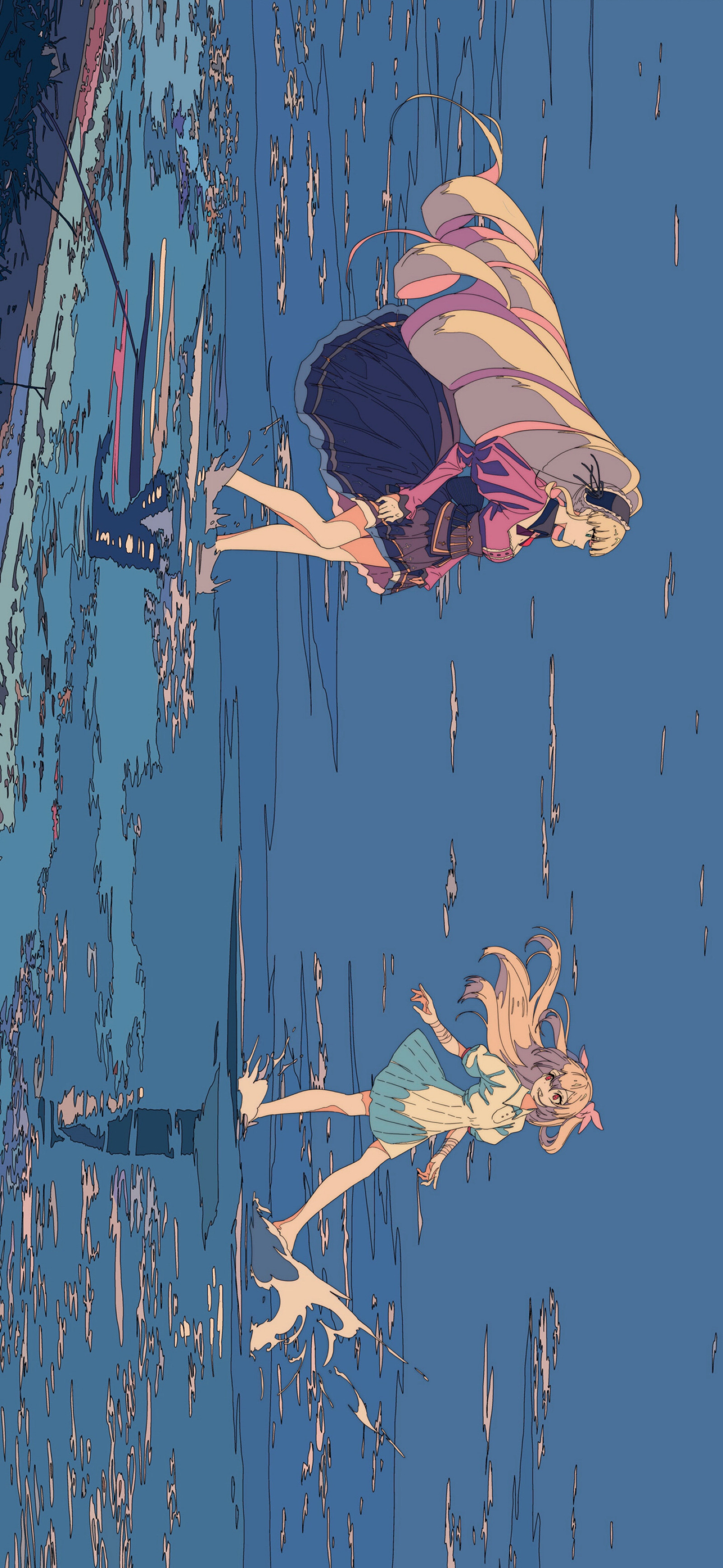动漫壁纸 - cr:@焦茶插画 素材 ins 韩系 可爱 简约 手绘 动漫 锁屏