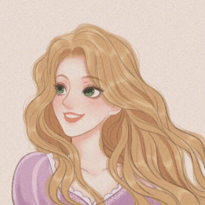 唯美复古风手绘迪士尼公主插画头像插画师:梨照