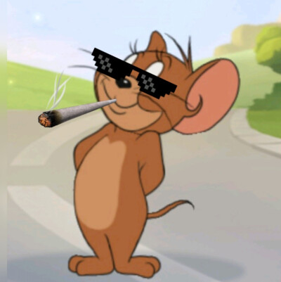 猫和老鼠游戏戴墨镜衔烟的团头 杰瑞