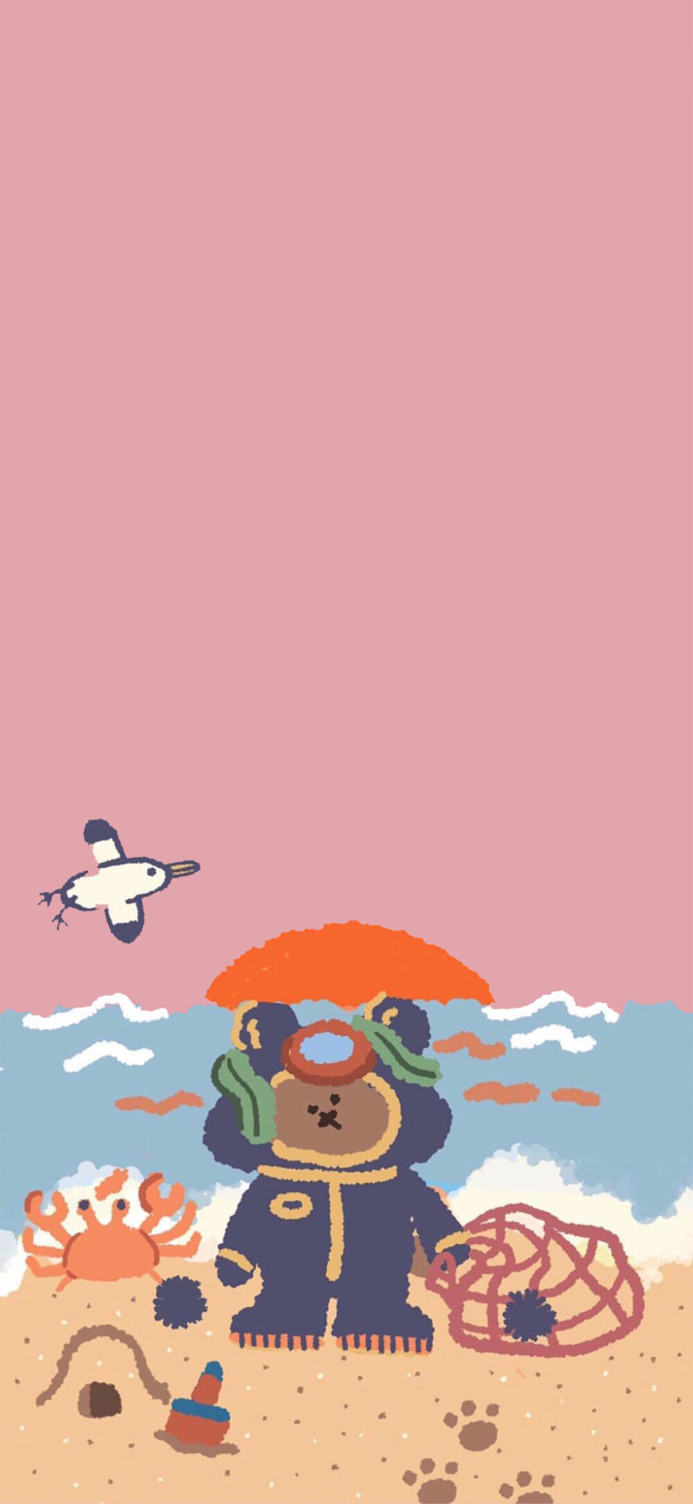 来自韩国插画师的可爱小熊壁纸