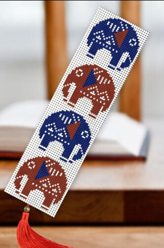 十字绣图纸书签
