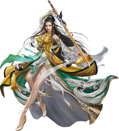 国风游戏cg美女原画素材